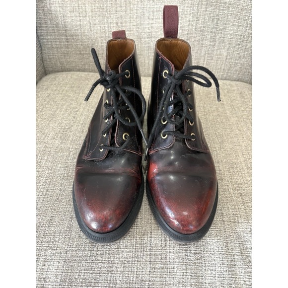 Dr. Martens Emmeline Boots Women's 8L EU 39 – Cherry Red Leather Ankle Boots - Picture 2 of 7
